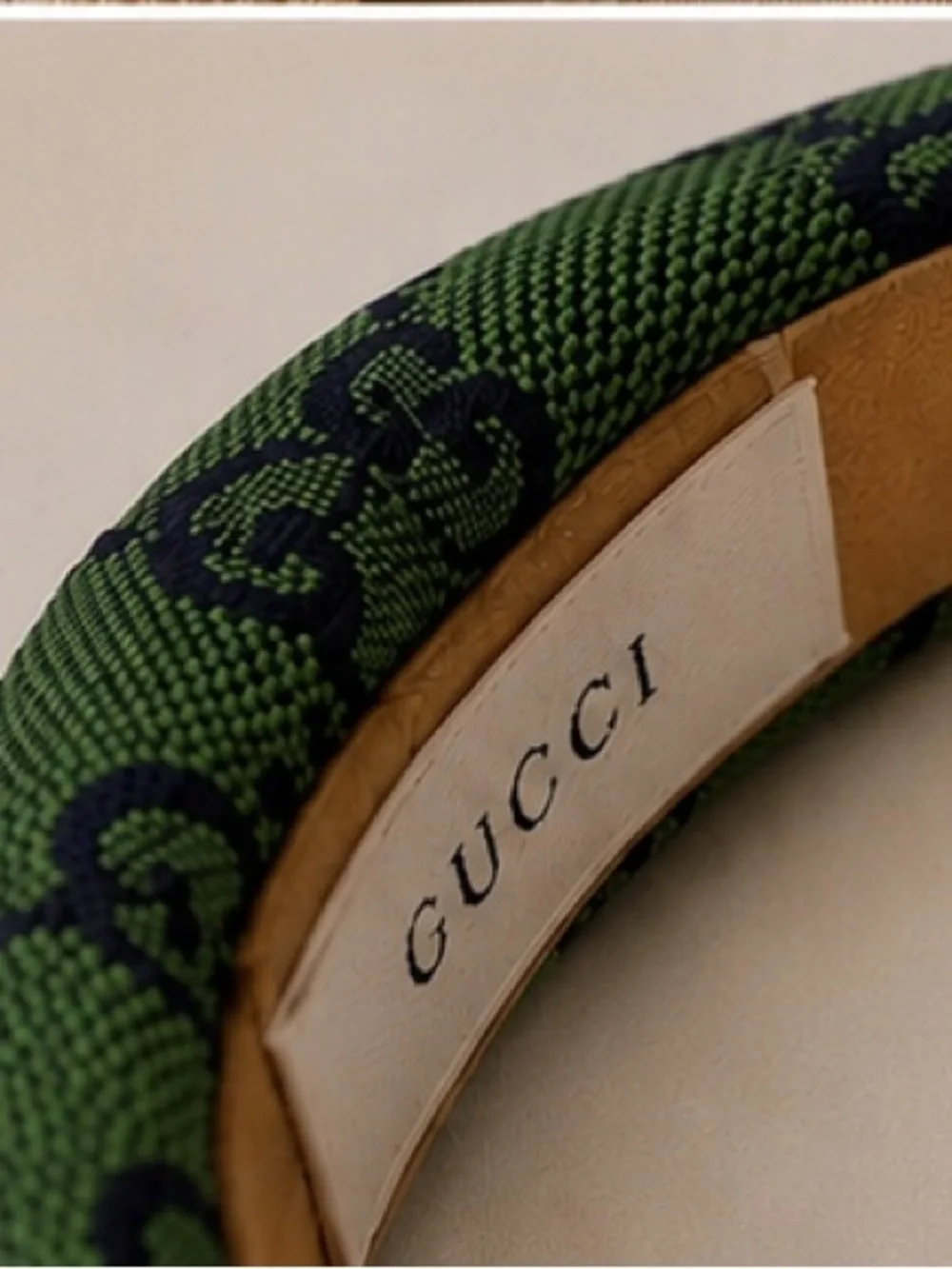 Designer Inspired Green Monogram Padded Headband